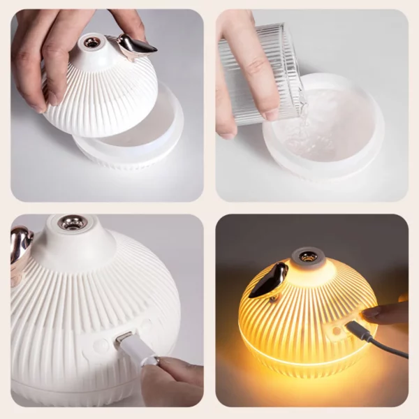 Humidificateur  Ultrasonique avec Lumière LED – Image 2