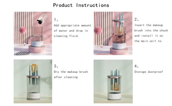 Nettoyeur de brosse de maquillage électrique – Image 4