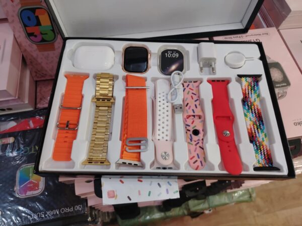 Montre connectée I30 Pro Max 11 en 1 + AirPods + 7 bracelets – Image 2